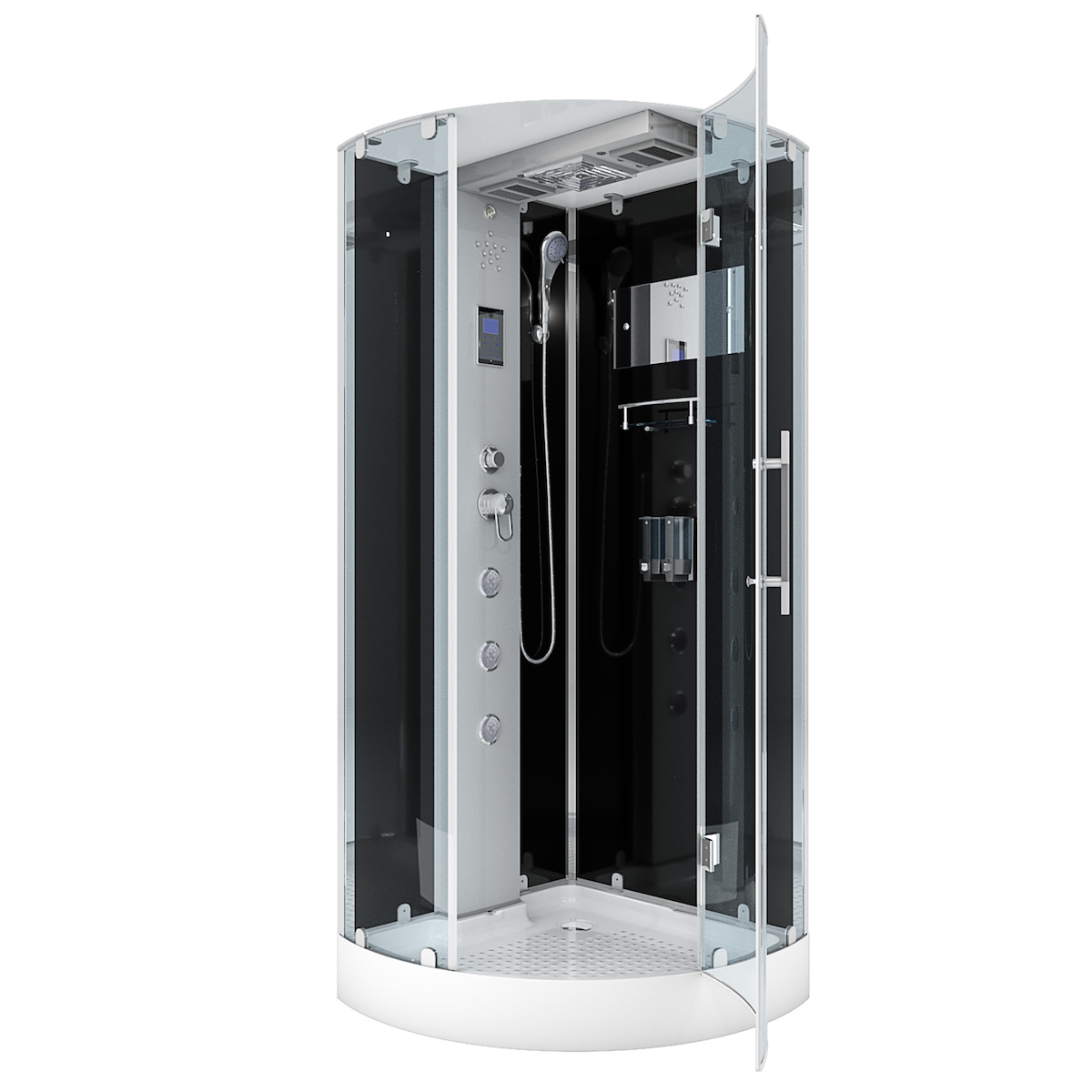 AcquaVapore D37-13R0-EC Dusche Duschtempel Komplett Duschkabine 90x90 MIT 2K Scheiben Versiegelung Image