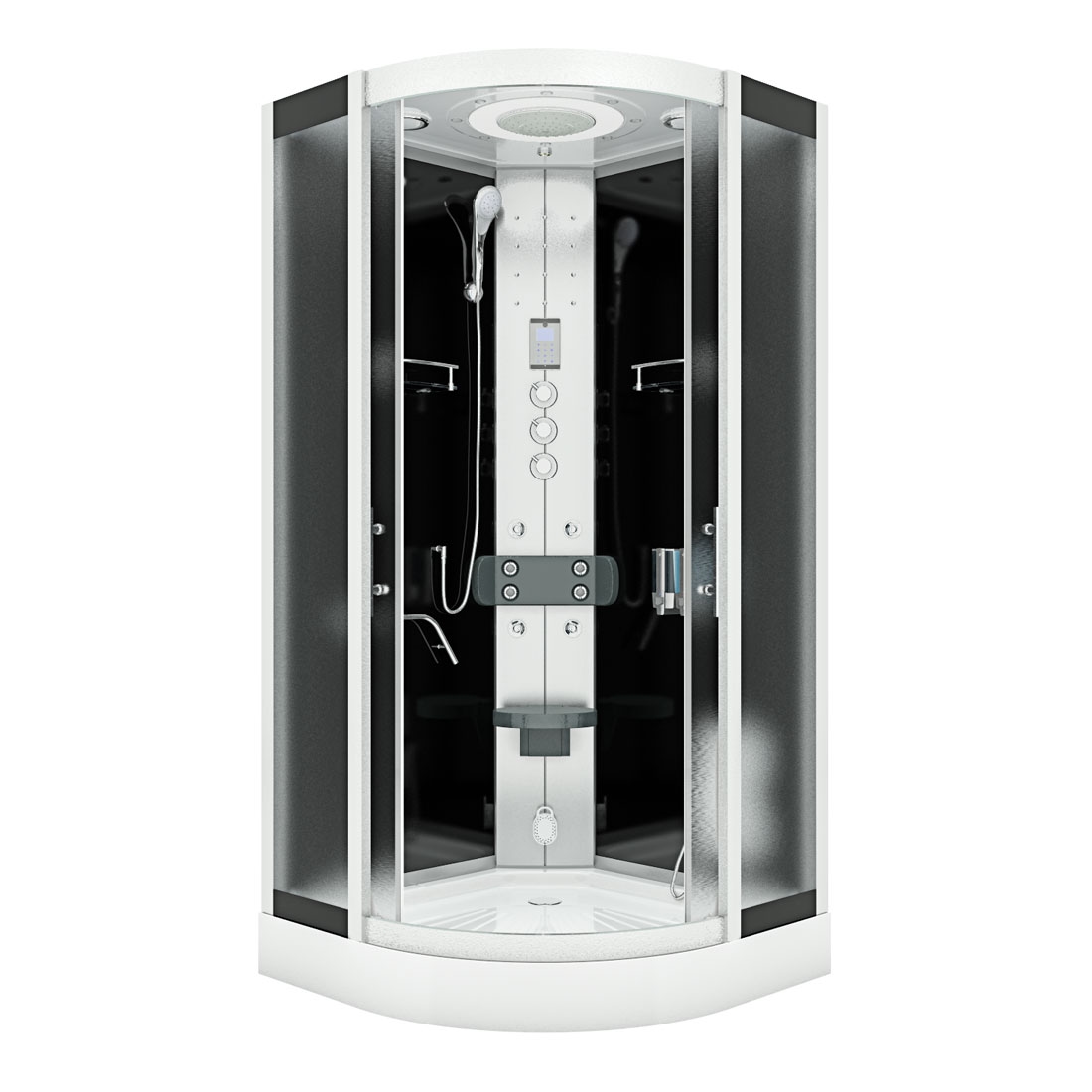 AcquaVapore Komplettdusche Duschkabine Fertigdusche Dusche D58-23M1-EC 100x100 cm mit 2K Scheiben Versiegelung Image