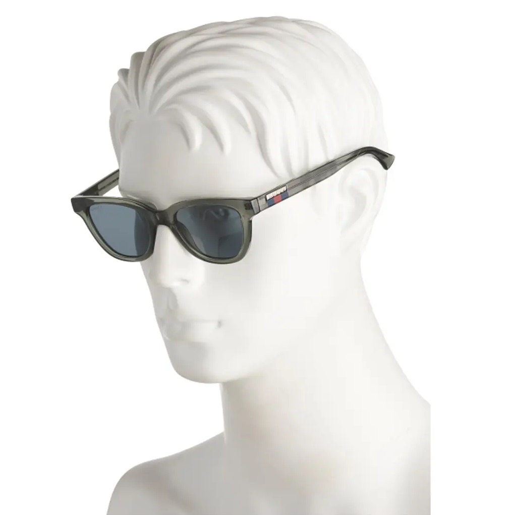 Gucci Accessories | Gucci Sunglasses Gg1116s 003 Clear Gray- Blue Lenses 51-145 | Color: Blue/Gray/Tan | Size: Os