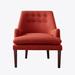 Side Chair - Latitude Run® Polyester Tufted Side Chair w/ 4 Legs brownPolyester in Spice | 31.75" H X 28.50" W X 27.00" D | Wayfair