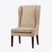 Side Chair - Latitude Run® Grey Polyester Side Chair w/ Nailhead Trim & 4 Legs brownPolyester in Beige | 45.63" H X 28.50" W X 26.25" D | Wayfair