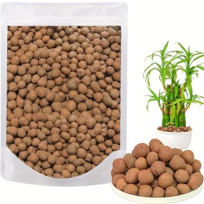 TEMU 4lbs For Plants, 4mm-16mm Clay Pebbles Lightweight Clay Grow Media Balls For Reptiles, Hydroponic, Gardening, Orchids, Decoration,