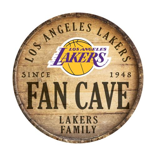 Los Angeles Lakers 14 Zoll rundes Holzschild