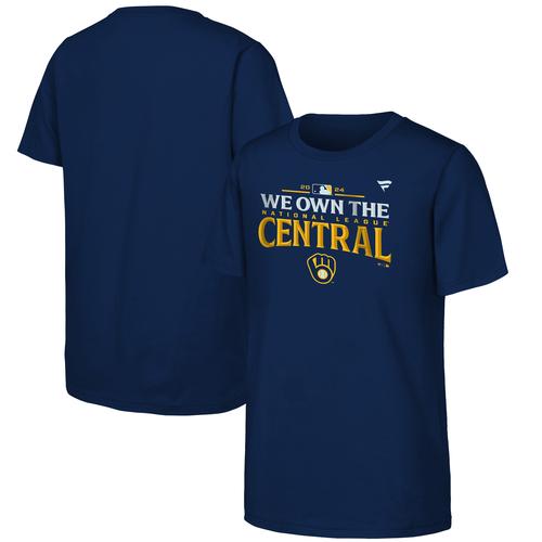 Navy Milwaukee Brewers 2024 NL Central Division Champions Umkleideraum-T-Shirt für Jugendliche Fanatics