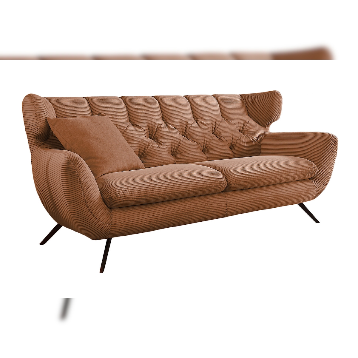 KAWOLA Sofa CHARME 3-Sitzer Cord rost Image