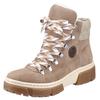 Winterboots RIEKER, Damen, Gr. 40, beige, Lederimitat, Textil, sportlich, Schuhe, Winterstiefelette, Schnürboots, Plateau, mit Warmfutter-Ausstattung