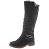 Winterstiefel RIEKER, Damen, Gr. 42, Varioschaft, schwarz, Nubuklederimitat, used, klassisch, Schuhe Bikerstiefel Damenschuh Stiefel Winterstiefel, Langschaftstiefel, Warmfutter, mit Rieker TEX Membran