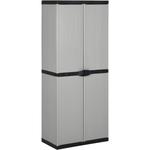Maisonchic - Armoire de jardin, Coffre de jardin,Boîte de rangement de jardin 3 étagères gris,noir