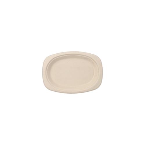 50 Teller, Zuckerrohr `pure` oval 23 cm x 16 cm x 2 cm natur