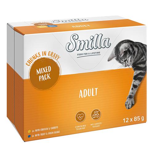 Smilla Frischebeutel Adult Häppchen mit Gemüse - Mixpaket (24 x 85 g)