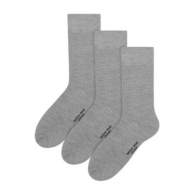 Steven - 3 Paar Multipack Herren Original Merinowolle Socken - Hellgrau Image