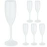 Flute in Plastica, Set da 6 Calici da Spumante, Bicchieri Riutilizzabili, Senza bpa, 160 ml,