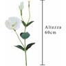 Set 12 Rami Artificiali Lisianthus 2 Fiori h 60 cm