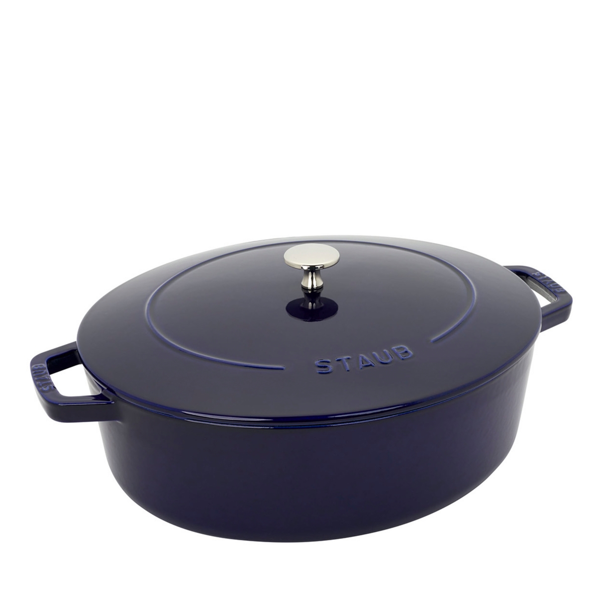 Staub Cast Iron 6.25 Qt. Wide Oval Dutch Oven - Navy