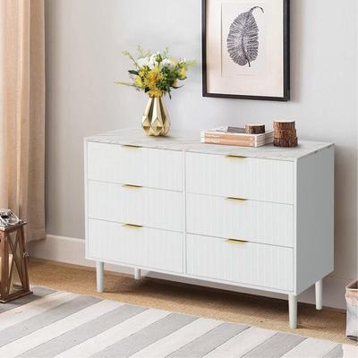 UEV - Kommode mit Schublanden, 100 x 34 x 75 cm, Schrank mit 6 Schubladen, Highboard, tv Schrank, Image