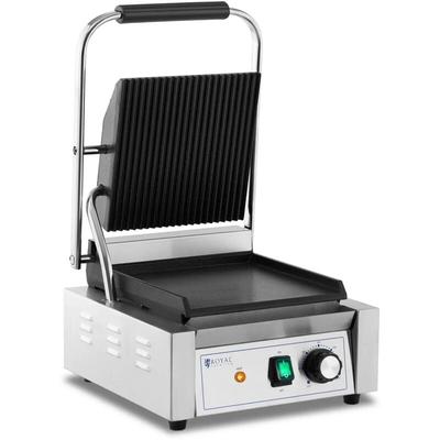 Royal Catering - Doppel-Kontaktgrill Elektrogrill Elektrogriller geriffelt, flach 1.800 w