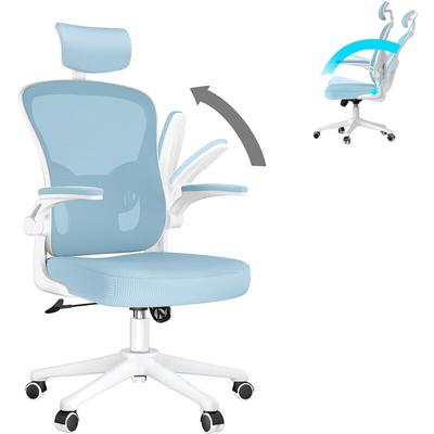 Bigzzia - Bürostuhl - Naspaluro ergonomischer bürostuhl 90°-120° Wippfunktion - leise Rollen Image