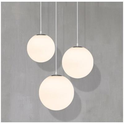 Modern Industrielle Pendelleuchte Kreative Runde Hängeleuchte Glas Opal weiß Kronleuchter 3 Stücke Image
