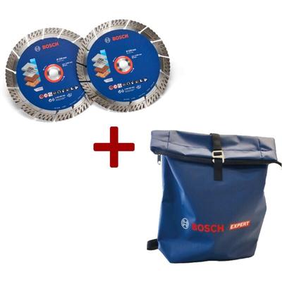 Bosch Professional - Bosch 2x expert MultiMaterial Diamanttrennscheiben + gratis expert Rucksack Image