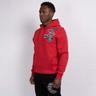 Mercier Mens Mono Badge Hoodie in Red Cotton - Size Large | Mercier Sale | Discount Designer Brands