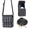 telefono Custodia Per Samsung Galaxy Universale per Donna Ragazza con Cordino Resistente agli urti Retrò PC Metallo Pelle PU