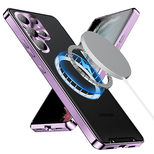 Handy Hülle Handyhüllen Für Samsung Galaxy S26 Ultra Plus S25 S24 S23 S22 S23 FE S21 Ultra Plus Magnetische Adsorption Mit Magsafe Kameralinsenschutz Unterstützt kabelloses Laden Stoßfest Acryl Image