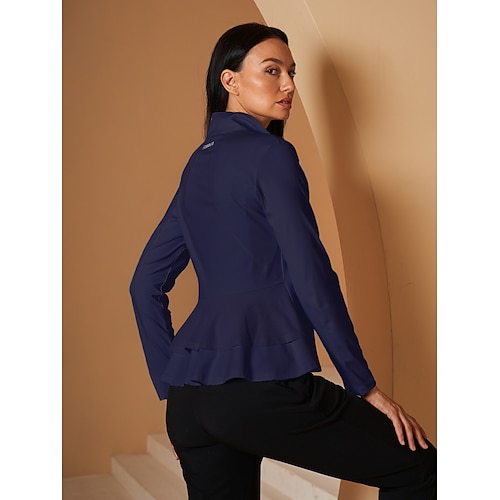 Damen Golfjacke Yan-pink Graues Rosa Schwarz Langarm Oberteil Damen-Golfkleidung, Kleidung, Outfits, Kleidung