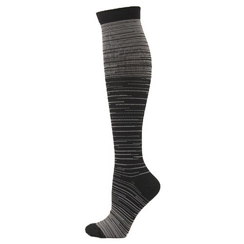 5 Paare Herren Kompressionsstrümpfe Wandersocken Außen Atmungsaktiv Weich Dehnbar Komfortabel Socken Kompressionssocken Patchwork Chinlon Dunkelgrau Gelb Blau für Jagd Radsport / Fahhrad Camping Image
