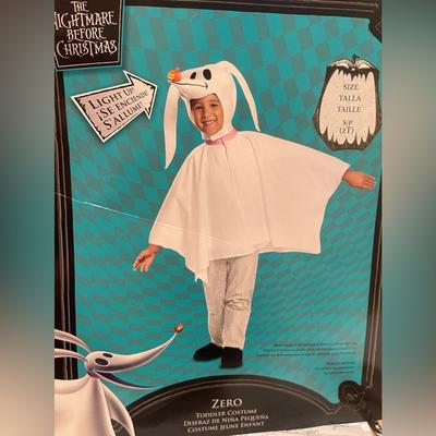 Disney Costumes | Disney Zero Night Before Christmas Toddler Baby Costume 2t | Color: White | Size: 2t