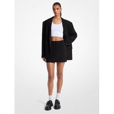 Michael Kors Crepe Mini Skirt Black 4