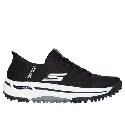 Skechers Women's Slip-ins: GO GOLF Arch Fit - Line Up Shoes | Size 9.5 | Black/White | Textile/Synthetic