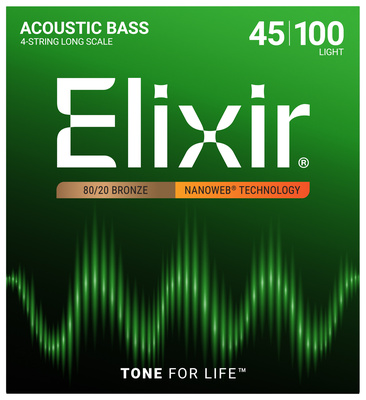 Elixir Nanoweb Saiten für Akustikbass Long Scale