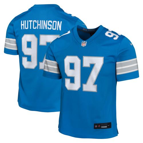 Detroit Lions Nike Home Game Team Colour Jersey - Blue Aidan Hutchinson Youth