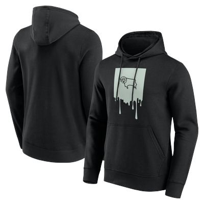 Derby County Liquify Graphic Hoodie – Schwarz – Herren Image