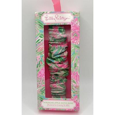 Lilly Pulitzer Wearables | Lilly Pulitzer Scrunchie Apple Watch Band 38mm 40mm Coming In Hot | Color: Green/Pink | Size: Os