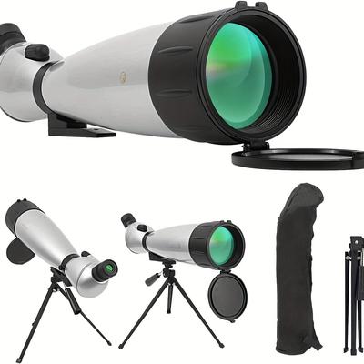 TEMU Fetch 33-100x100 Fmc Hd Spotting Scopes (water-resistance Long Range Spotting) With Metal Tripod And Carry Bag (33-100x100 Without Phone Holder)