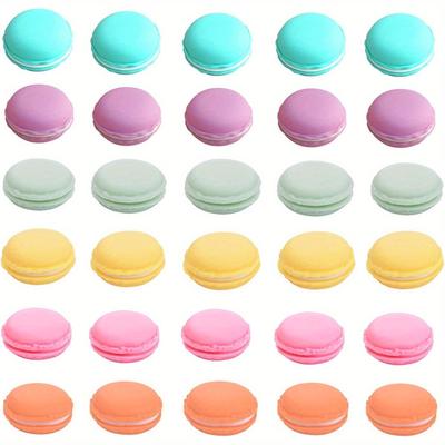 TEMU 30pcs Macaron Mini Jewelry Storage Cases - Earring Organizer Boxes For Travel & Gifts