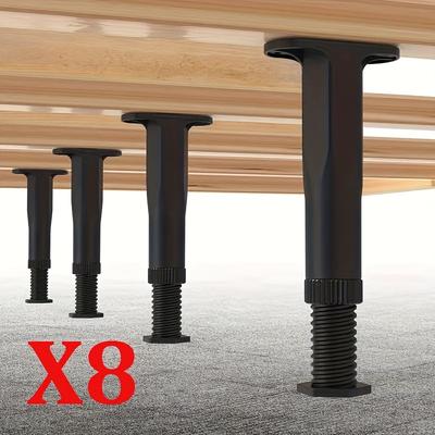 "TEMU Adjustable Bed Frame Legs - 4/8 Pack Plastic Support For Bed Center Slats, Sofa, Furniture - Sturdy Reinforced Grip, (5.31"-8.66")" Image