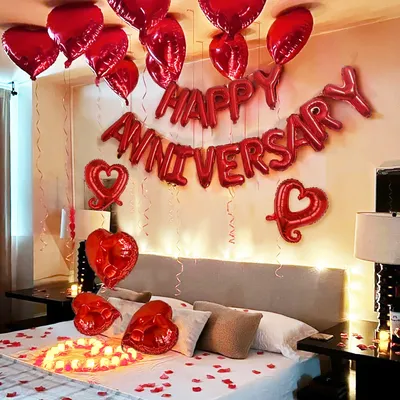 30pcs Anniversary Decoration Balloons, Happy Anniversary Banner, for Wedding Bridal Shower,