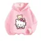 Kawaii Hello Kitty felpa con cappuccio primaverile abbigliamento per bambini abbigliamento per