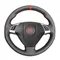 Coprivolante per auto in pelle artificiale nera per Fiat Grande Punto Bravo Linea 2007-2019 Qubo