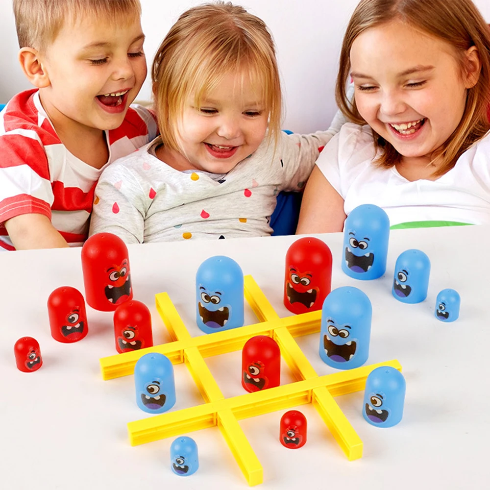 Tic Tac Parker Jeux de société interactifs pour enfants et adultes, jeux de table amusants, jeux de fête multijoueurs, jeux intellectuels, gros repas, petits échecs