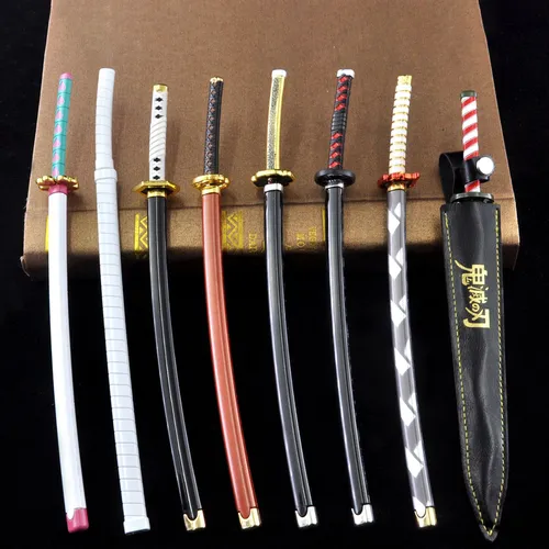 Épée de Demon Slayer en Alliage, Katana Agatsuma Zenitsu Nichirin, Modèle d'Arme d'Animé Japonais, Collection de Jouets Cadeaux