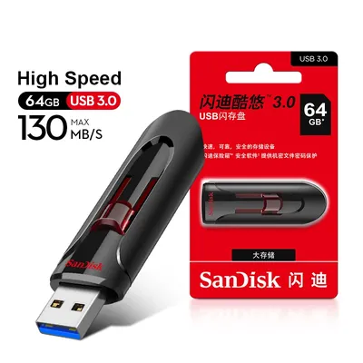 Sandisk Pendrive 128 GB 64 GB 32 GB 256 GB USB-Flash-Laufwerk 32 64 128 16 GB Pen Drive 3.0 Image