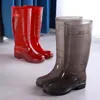 Verschleißfeste Gummistiefel, lange Landwirtschaft, Herren-Regenstiefel, hohe Herrenschuhe, Kunststoff-Schlamm-Galoschen für Stadt, Erwachsene, Arbeit mit niedrigem Absatz, Neu 2024