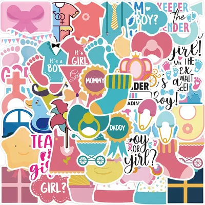 52pcs ins Stil Baby Aufkleber niedlich für Geschenk DIY Kinder Notebook Gepäck Motorrad Laptop Kühlschrank Aufkleber Graffiti Aufkleber Image