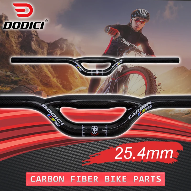 Kohlefaser-Lenker, Baby Walker, BMX, Mountainbike-Rennräder, MTB, Doppelrohr-Fahrradgriff, 580/640/680/720 mm Image