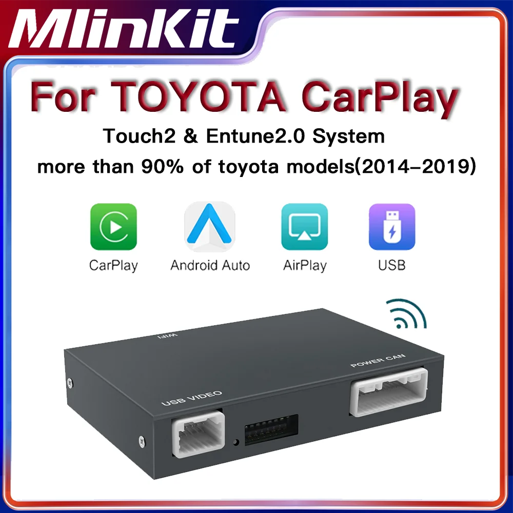 Für TOYOTA Wireless Carplay Modul Android Auto Adapter CHR RAV4 Avalon Corolla Camry Yaris Auris Highlander Prius Tundra Sienna Image