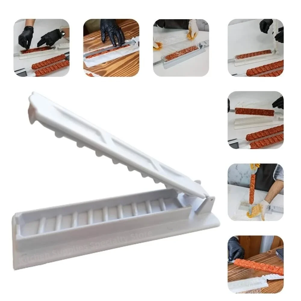 Einreihige Kebab Maker Grill Fleischs pieß Maschine Kebab Press Maker wieder verwendbare Kunststoff Grill Spieß Maker Kebab Vorbereitung Grill Werkzeug Image