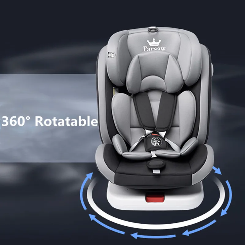 Ap03 Kindersitz Kindersitz 360 ° drehbarer Isofix, ece r44/04,9-36 kg/0-12 Jahre, 5-Punkt-Sicherheitsgurt, Kindersitz, schwarz